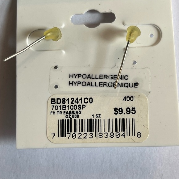 Jay Set Silver Toned Faux Blue Stone Drop Earrings - Picture 2 of 4